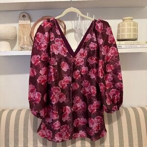 BHLDN Aliana V-Neck Floral Dress